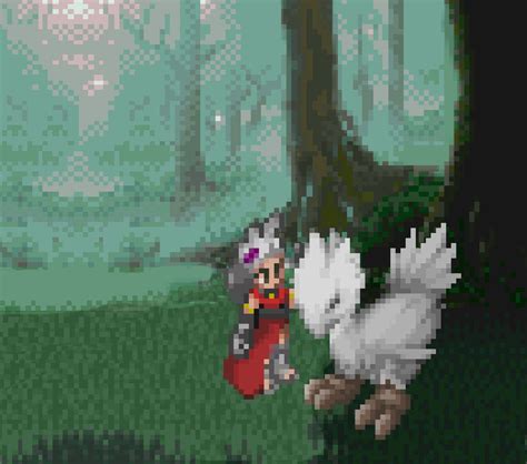 Ff Tactics Style Scene Viera Petting Chocobo By Ramenpixelart On