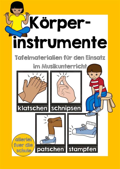 Tafelmaterial K Rperinstrumente Body Percussion Unterrichtsmaterial