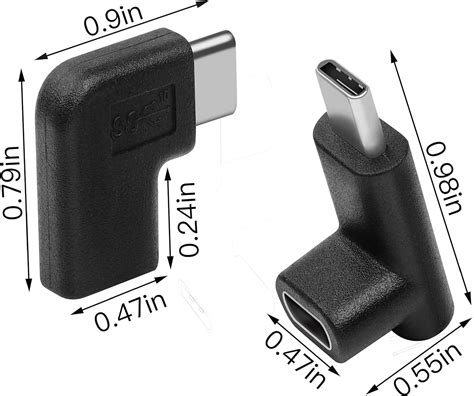 Buy Kuyia Usb C Rightandleft And Upanddown Angle Adapter90 Degree Usb C To Usb Type C Male To