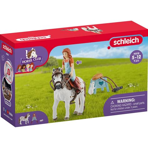 Schleich Horse Club Mia And Spotty The Shetland Pony Figure Set With