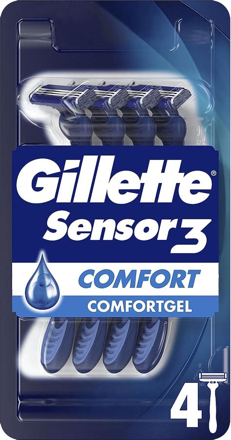 Gillette Sensor3 Comfort Disposable Razors For Men Pack Of 4