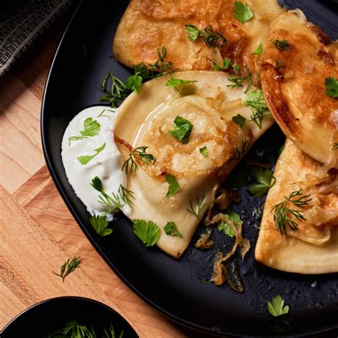 Pierogies with Herb Sour Cream - Soli Organic