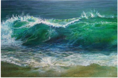 Beach Waves Painting at PaintingValley.com | Explore collection of ...