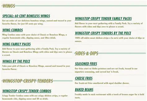 Wingstop Menu Menu For Wingstop Mckinney Mckinney Urbanspoonzomato