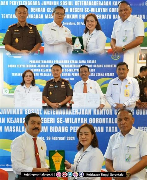 Kajati Gorontalo Lakukan Mou Dengan Bpjs Ketenagakerjaan Kejaksaan