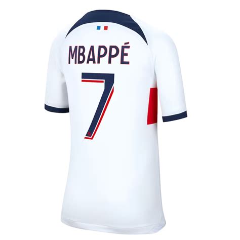 Nike Youth Paris Saint Germain Kylian Mbappe Away Jersey 2324 White