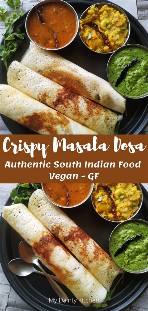 Masala Dosa & Sambar/ Authentic Dosa Sambar - My Dainty Kitchen | Recipe | Indian food recipes ...