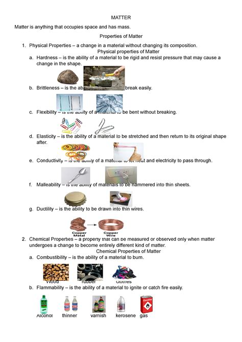 Physical And Chemical Properties Of Matter Lecture Matter Matter Is