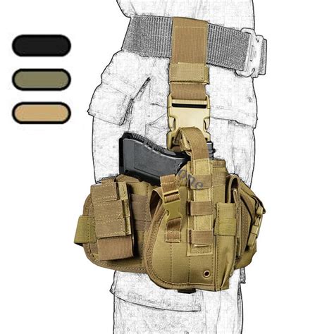 Tactical ajustável Pistol Gun Holster Drop Leg Coldre de coxa