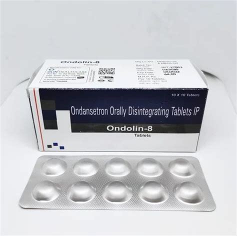 Ondolin 8 Ondansetron 8mg Tablet 10x10 Alu Alu Packaging Type Box At Rs 64strip In Baddi