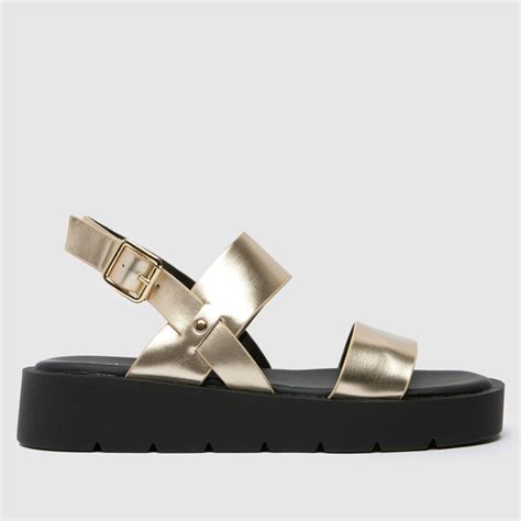 Womens Gold Schuh Tayla Chunky Sandals Schuh