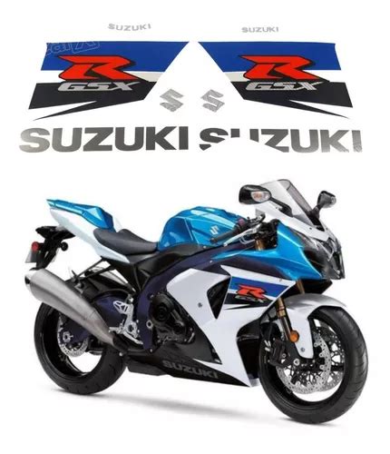 Kit Adesivos Lateral Suzuki Gsxr 1000 2011 Branca E Azul Frete grátis