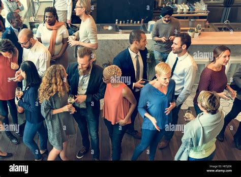 Party People Communication Talking Happiness Concept Stock Photo - Alamy