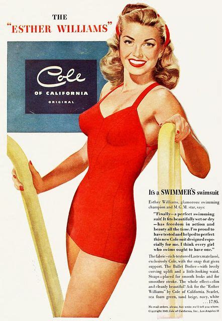 Cole Of Californias Esther Williams Swimsuit 1946 Vintage 1940s