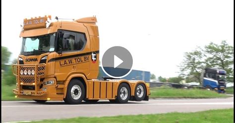 Truckshow With Scania V Open Pipes Sound