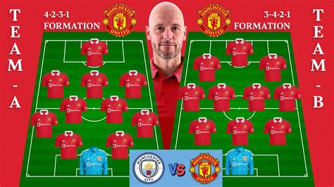 MANCHESTER CITY VS MANCHESTER UNITED | Man United Line up 4-2-3-1 OR 3 ...