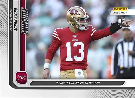 Nfl San Francisco Ers Instant Weekly Football Single Card Of