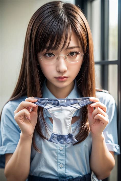 A Woman In Glasses Holding A Tie And A Shirt Seaart Ai