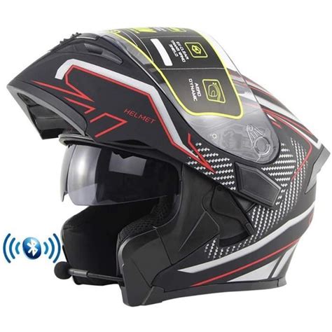 RUMOCOVO Casque Modulable Bluetooth Moto Casque Flip Up Intégral Moto