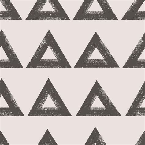 Premium Vector Bold Brush Drawn Textured Triangles Pattern Seamless