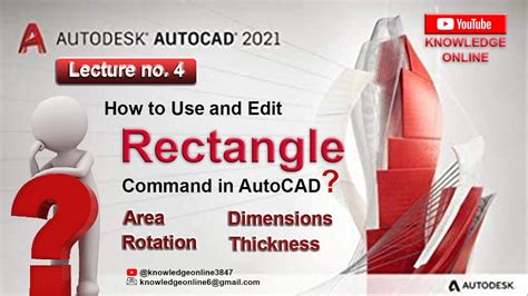 How To Draw Modify Rectangle In Autocad Complete Tutorial In Urdu