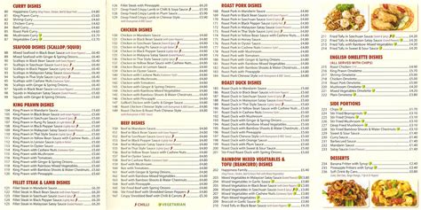 Wongs Cherry Tree Chinese Take Away Menu 2