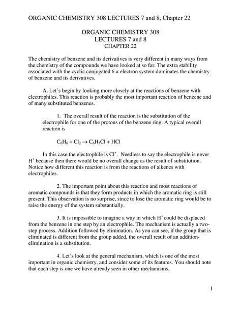 Lectures Chapter Organic Chemistry Lecture Notes Organic