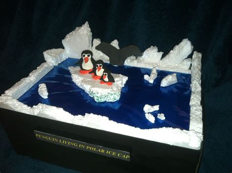 My Daughters Diorama On Penguins Childrens Art Kids Art Projects