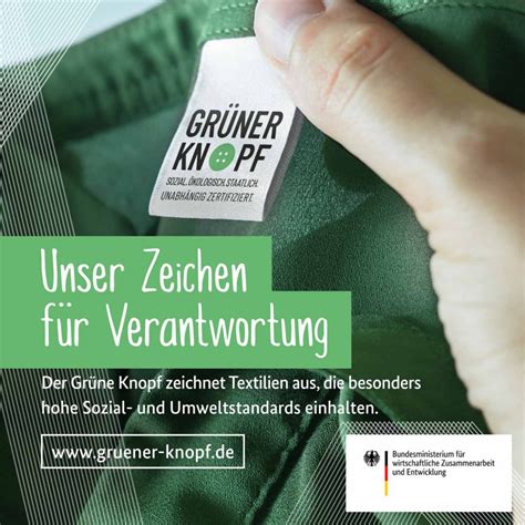 Grüner Knopf für TRIGEMA Sozial und ökologisch nachhaltig