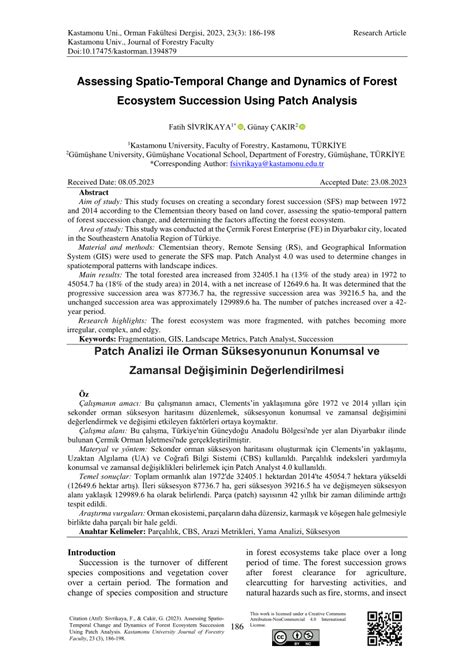 Pdf Assessing Spatio Temporal Change And Dynamics Of Forest Ecosystem