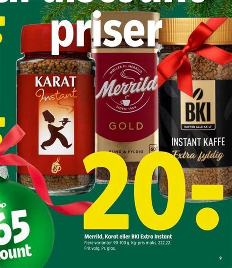 Merrild Karat Eller Bki Extra Instant Tilbud Hos Coop