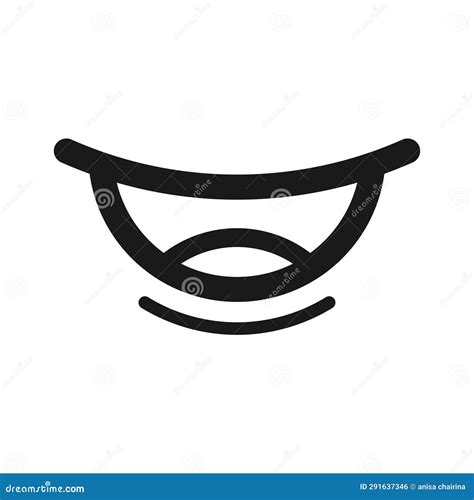 Smile Line Art Element Vector Design Stock Illustration - Illustration ...