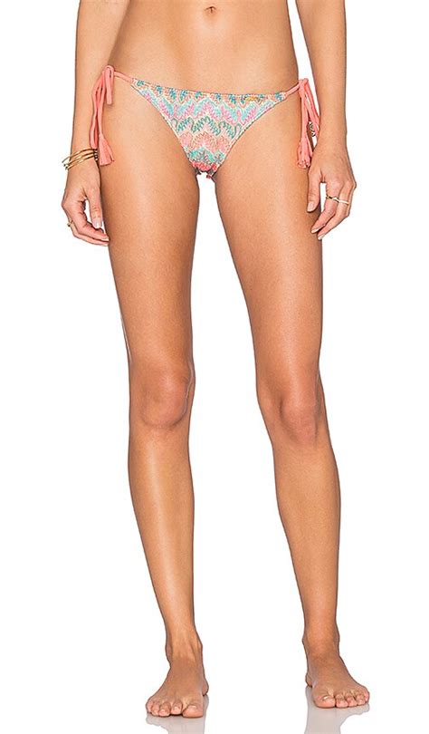 Luli Fama Fuego Divino Tie Side Bikini Bottom In Multicolor REVOLVE