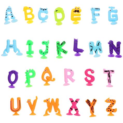 26Pcs Alphabet Letters Learning Suction Toy Baby Bath Toys Preschool ...