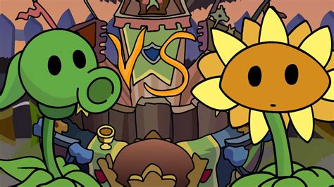 Peashooter VS Sunflower Animation Plants Vs Zombies YouTube