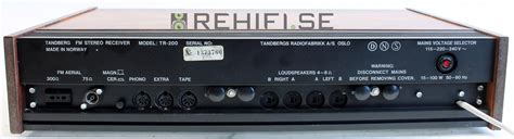 Begagnad Receiver Tandberg Tr Fr N Rehifi