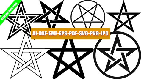 Pentagram Svg Bundle Witchcraft Svg Wicca Magic Spell Etsy