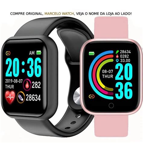 SmartWatch Relógio Inteligente D20 Y68 Prova d Água Batimentos