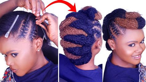 Diy Natural Hairstyle Tutorial Beautiful Tuck Roll And Pin Natural