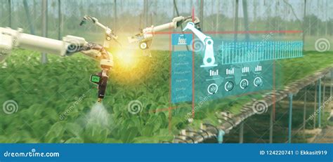 Robot Astuto 4 Di Industria Di Iot 0 Concetti Dell Agricoltura L