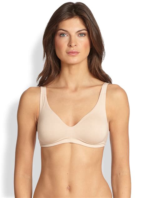 Lyst Hanro Cotton Sensation Full Bust Soft Cup Bra In Natural