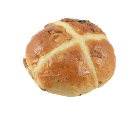 Spicy Hot Cross Bun Isolated Stock Image Image Of Crossed Raisin 29961027