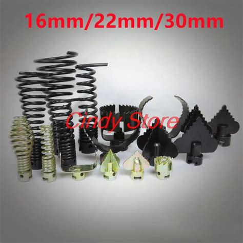 1Set 16 22 30mm Manganese Steel Pipe Dredge Sewer Drill Cutter Head