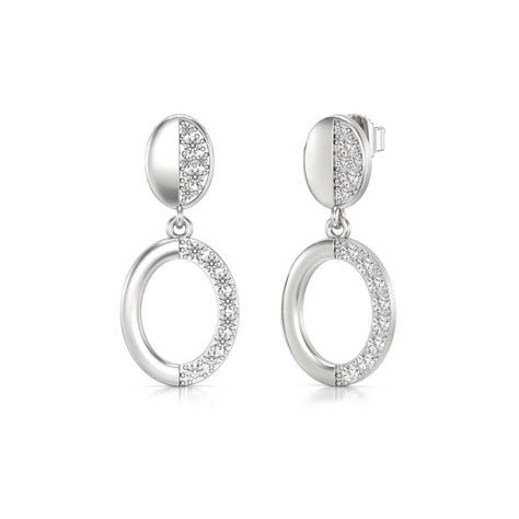 Boucles D Oreilles ADEN Or 585 Blanc Diamant 2 67grs MATY