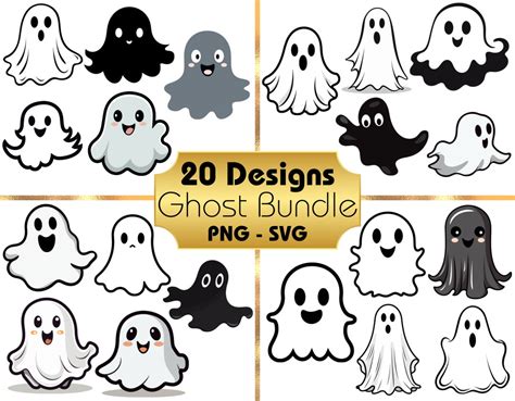 Ghost SVG Bundle, Ghost Svg, Ghost Clipart,ghost SVG Cut Files for ...