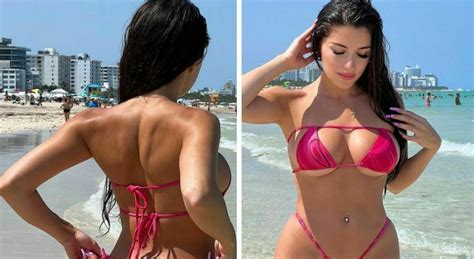 Bikini Underboob E Fa Il Pieno Di Like La Modella Jasi Sfoggia Il