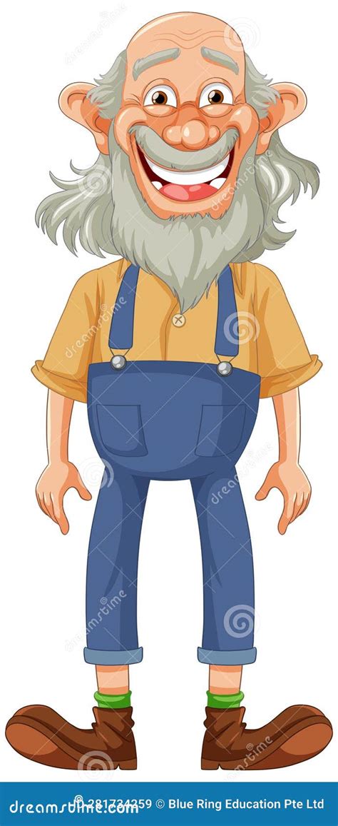 Funny Old Farmer Cartoon Character Stock Vector - Illustration of smile ...