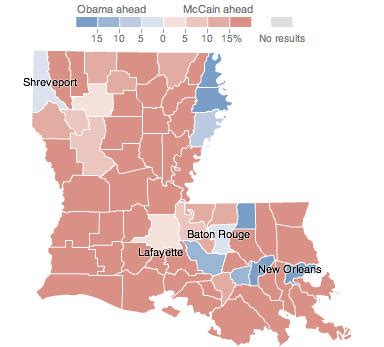 Political Map Of Louisiana