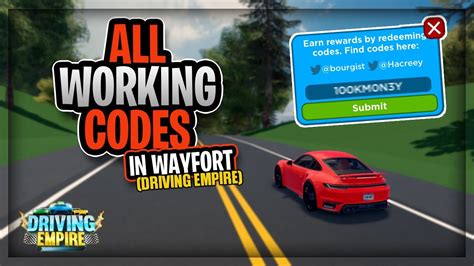 All WORKING Codes In Wayfort Roblox Driving Empire YouTube