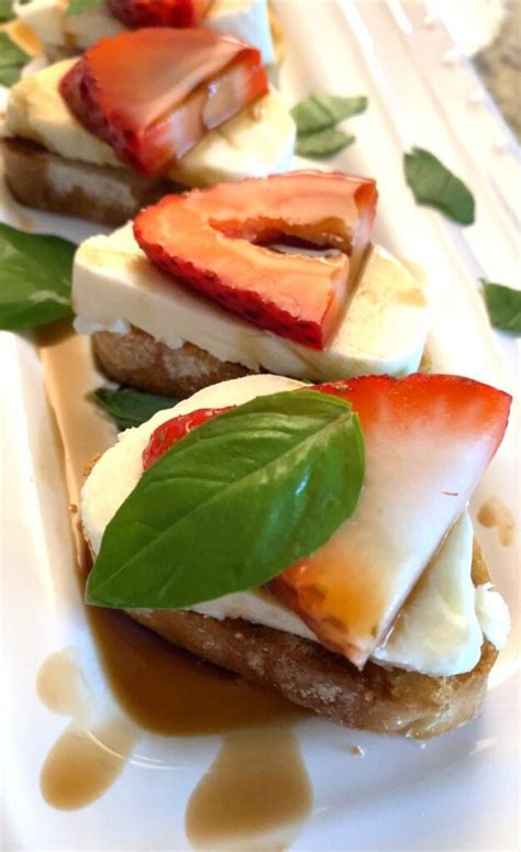 Strawberry Mozzarella Crostinis The Pinehurst Olive Oil Company